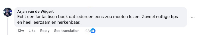Recenzia z Facebooku (originál v holandčine)