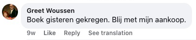 Recenzia z Facebooku (originál v holandčine)