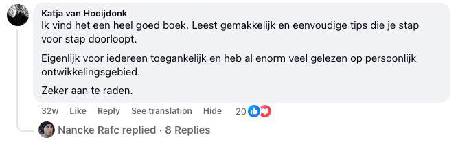 Recenzia z Facebooku (originál v holandčine)