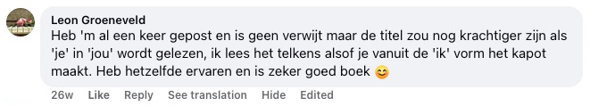 Recenzia z Facebooku (originál v holandčine)