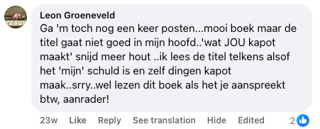 Recenzia z Facebooku (originál v holandčine)